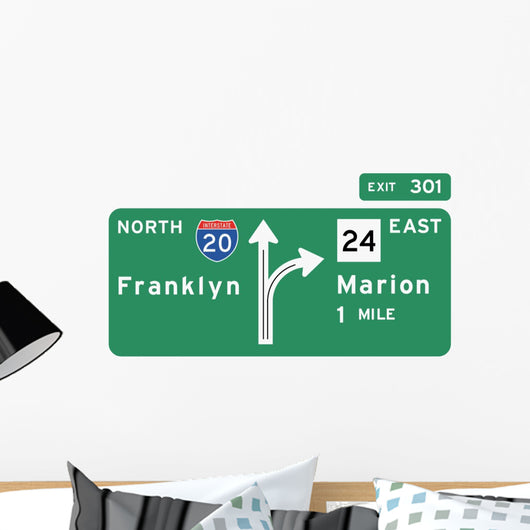 Merge Right from Freeway Wall Decal