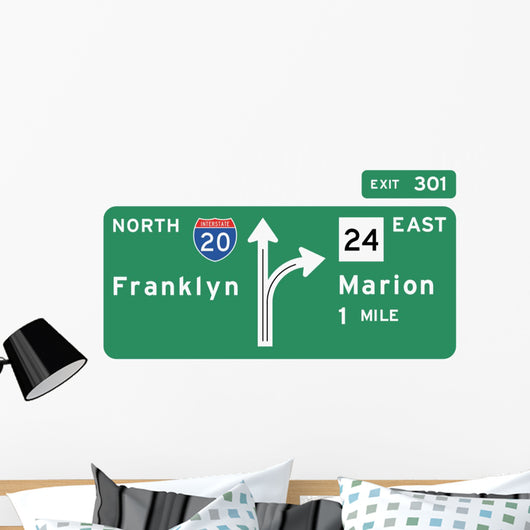 Merge Right from Freeway Wall Decal