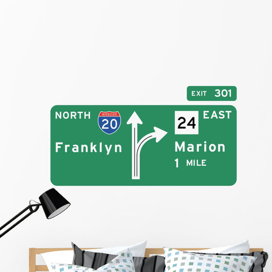 Merge Right from Freeway Wall Decal