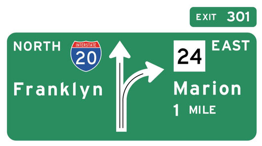 Merge Right from Freeway Wall Decal