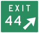 Exit Right Sign Wall Decal