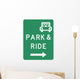 Park and Ride Sign Wall Decal