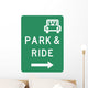 Park and Ride Sign Wall Decal