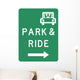 Park and Ride Sign Wall Decal