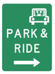 Park and Ride Sign Wall Decal