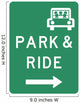 Park and Ride Sign Wall Decal