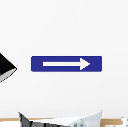 Right Arrow Information Sign Wall Decal
