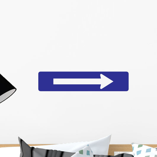 Right Arrow Information Sign Wall Decal