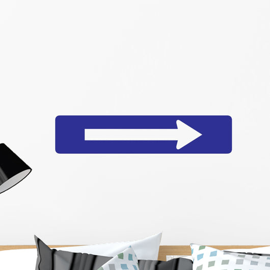 Right Arrow Information Sign Wall Decal
