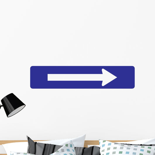 Right Arrow Information Sign Wall Decal