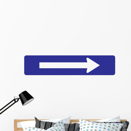Right Arrow Information Sign Wall Decal