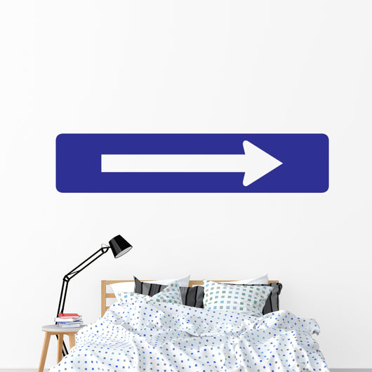 Right Arrow Information Sign Wall Decal