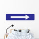 Right Arrow Information Sign Wall Decal