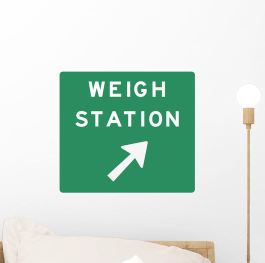 Weigh Station Exit to Wall Decal