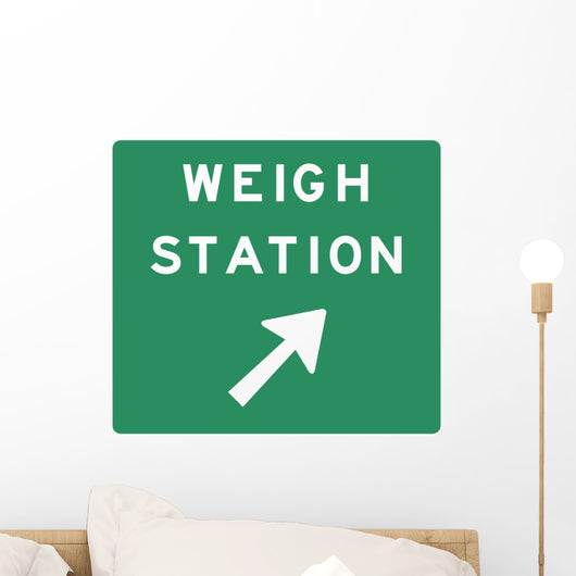 Weigh Station Exit to Wall Decal