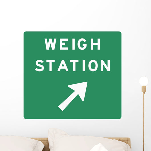 Weigh Station Exit to Wall Decal