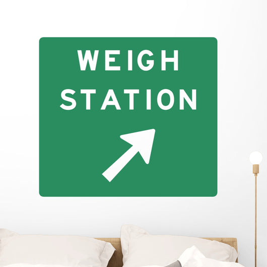 Weigh Station Exit to Wall Decal