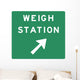 Weigh Station Exit to Wall Decal