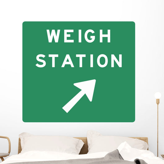 Weigh Station Exit to Wall Decal