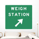 Weigh Station Exit to Wall Decal