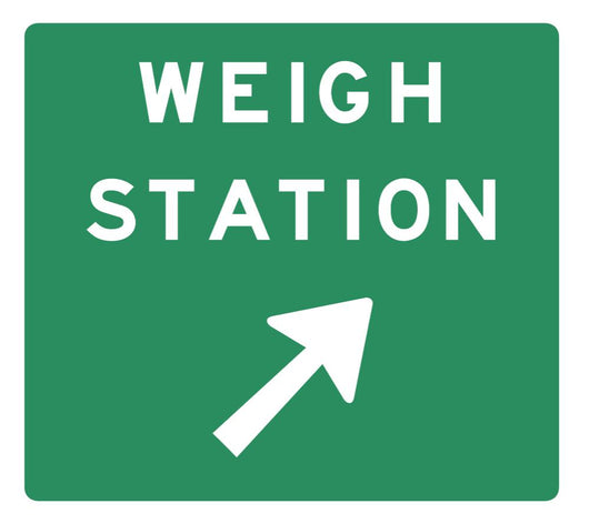Weigh Station Exit to Wall Decal