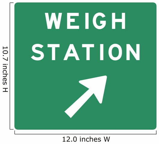 Weigh Station Exit to Wall Decal