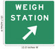 Weigh Station Exit to Wall Decal