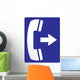 Telephone to Right Sign Wall Decal