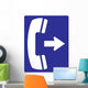 Telephone to Right Sign Wall Decal