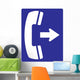 Telephone to Right Sign Wall Decal