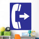 Telephone to Right Sign Wall Decal