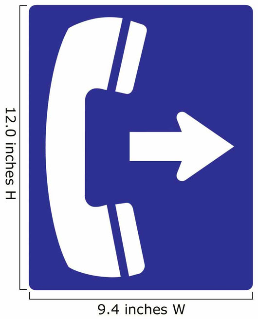 Telephone to Right Sign Wall Decal