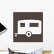 Trailer Camping Symbol Sign Wall Decal