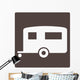 Trailer Camping Symbol Sign Wall Decal