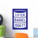 Litter Barrel Sign Wall Decal