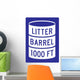 Litter Barrel Sign Wall Decal