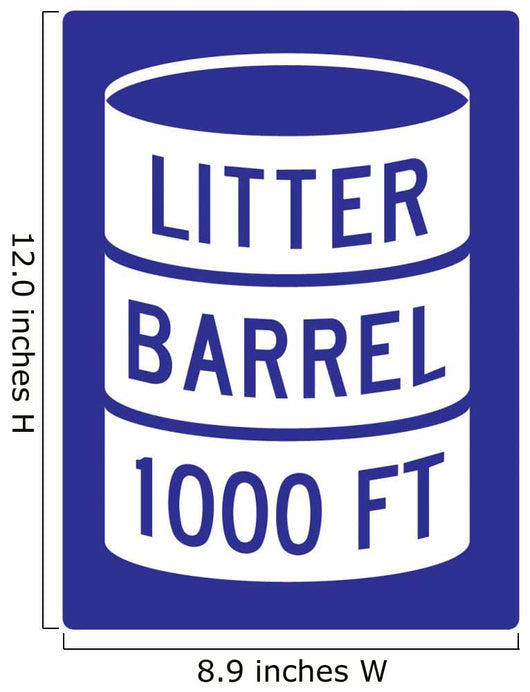 Litter Barrel Sign Wall Decal