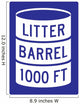 Litter Barrel Sign Wall Decal