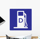 Diesel Fuel Symbol Sign Wall Decal