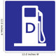 Diesel Fuel Symbol Sign Wall Decal