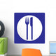 Blue Restaurant Sign Wall Decal