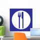 Blue Restaurant Sign Wall Decal