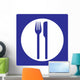 Blue Restaurant Sign Wall Decal