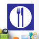 Blue Restaurant Sign Wall Decal