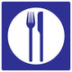 Blue Restaurant Sign Wall Decal