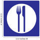 Blue Restaurant Sign Wall Decal