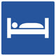 Blue Hotel Motel Sign Wall Decal