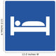 Blue Hotel Motel Sign Wall Decal