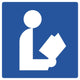 Reading Room Symbol Sign Wall Decal