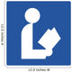Reading Room Symbol Sign Wall Decal
